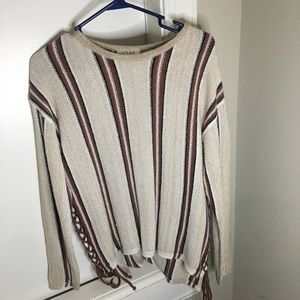 stripped sweater with cute side detailing